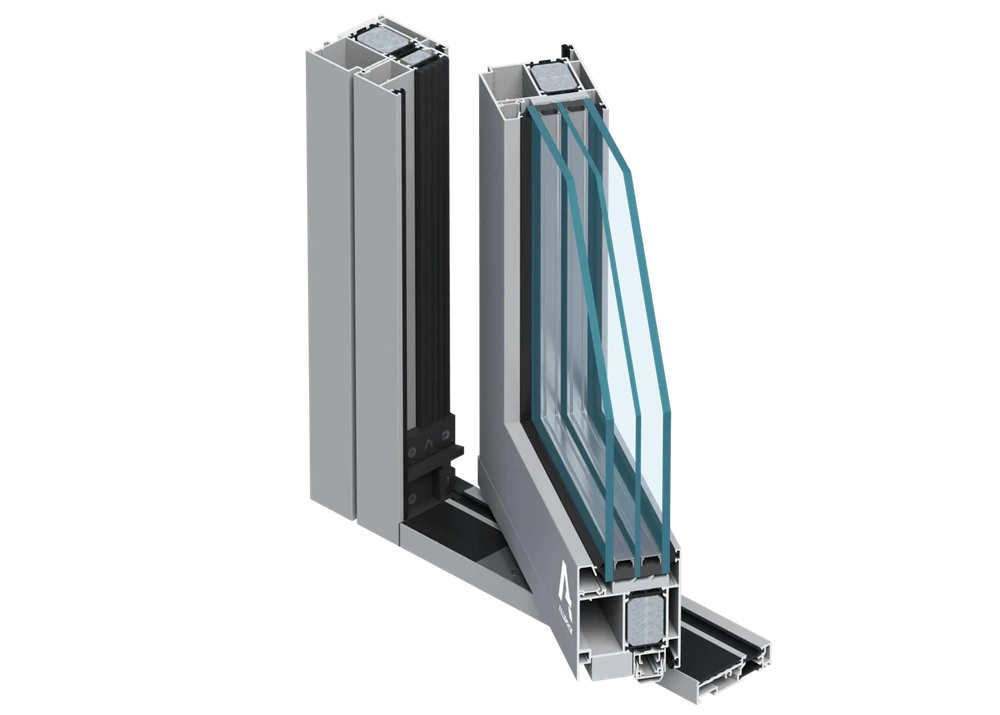 PIVOT door profile cross-section