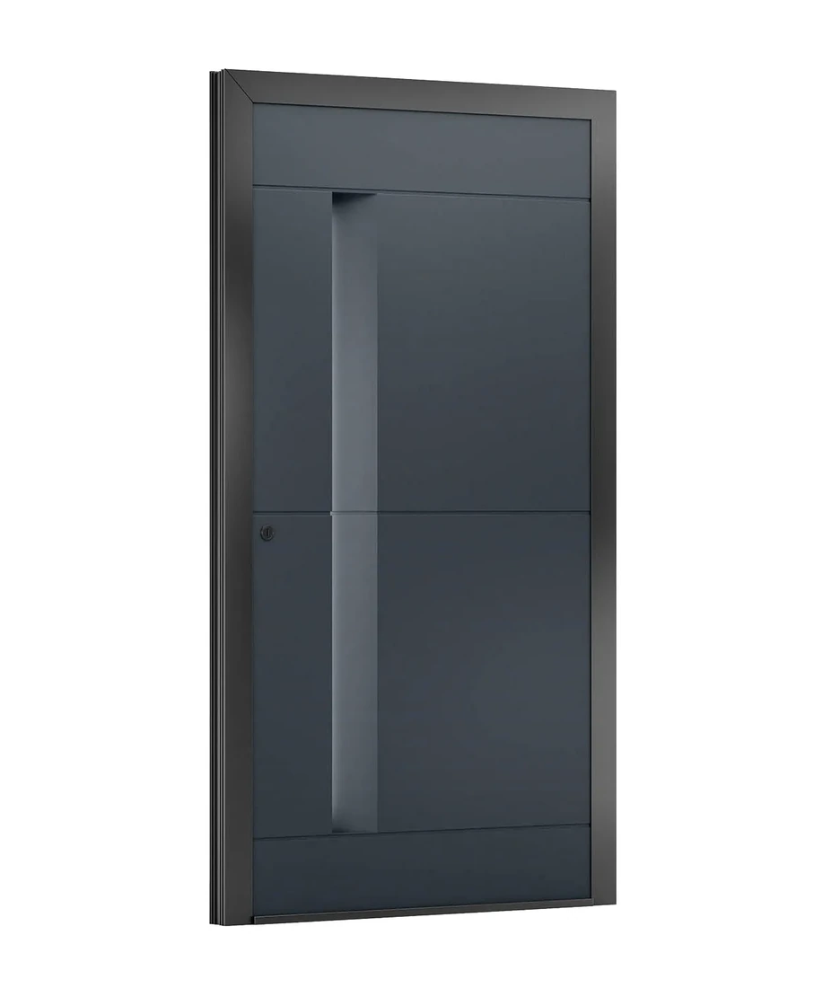 PIVOT 2 aluminium exterior offset-pivot door example