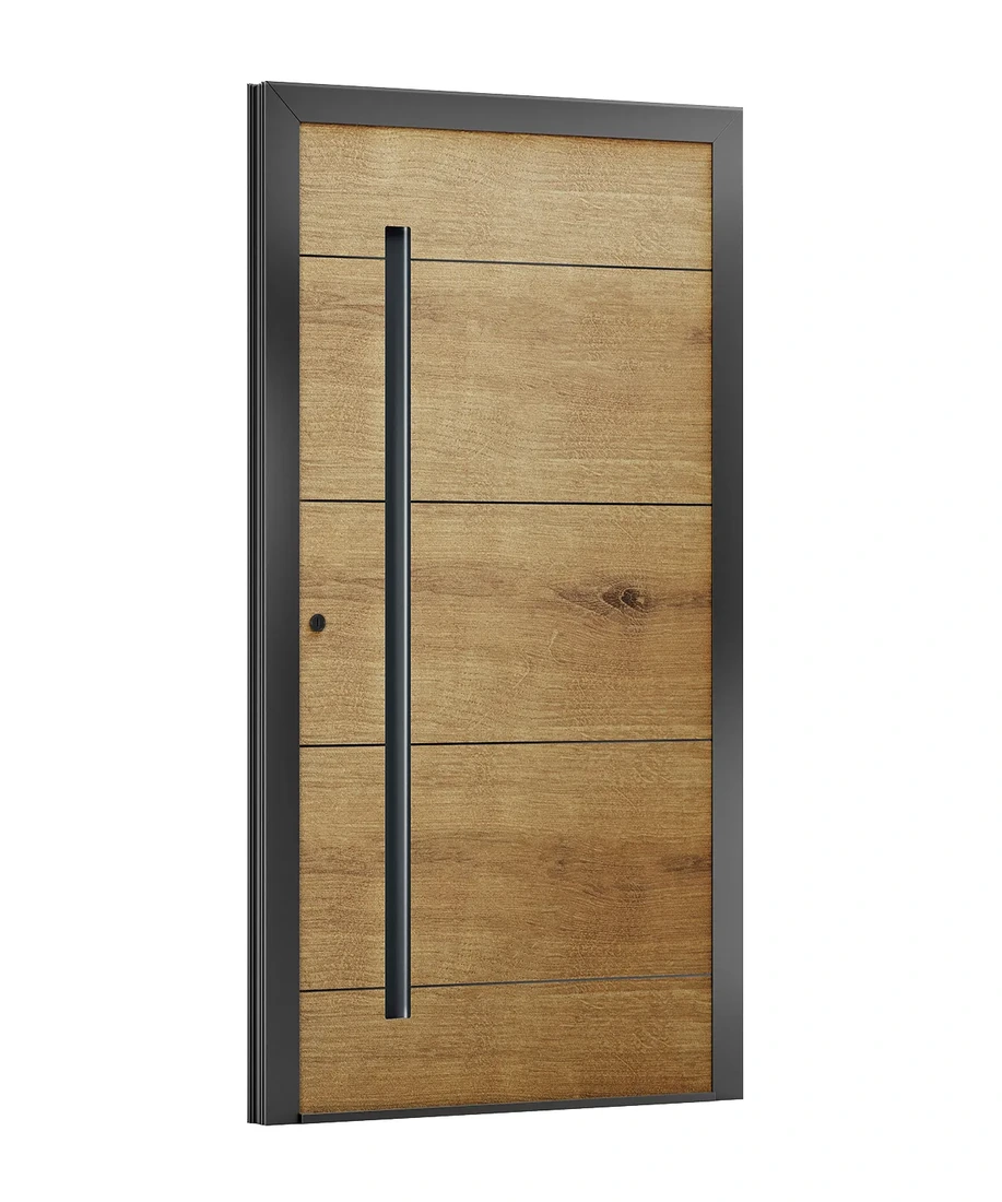 PIVOT 3 aluminium exterior offset-pivot door example