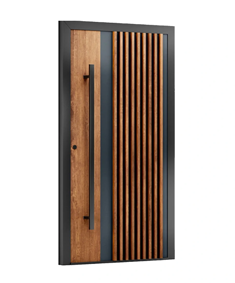PIVOT 4 aluminium exterior offset-pivot door example