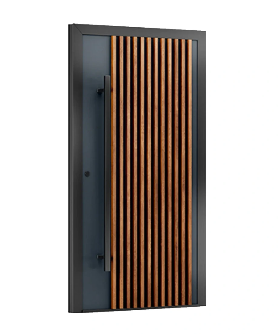 PIVOT 5 aluminium exterior offset-pivot door example