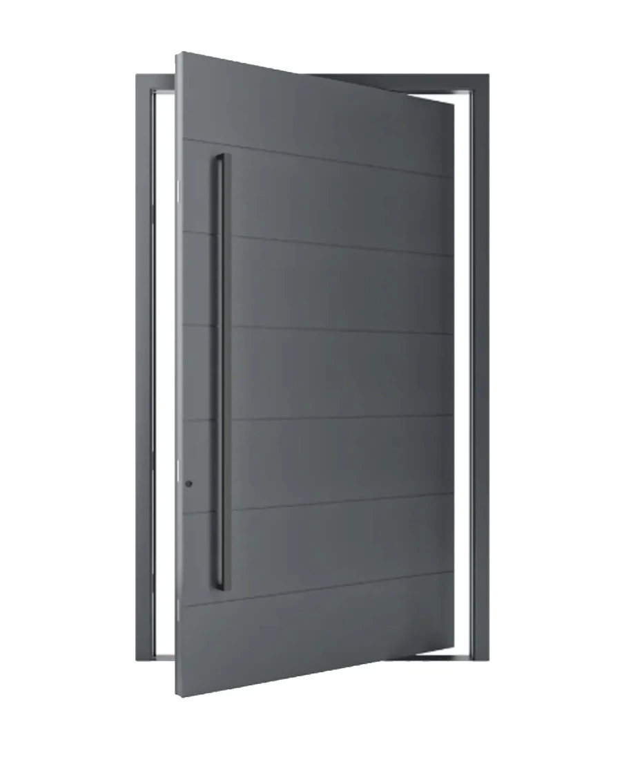 PIVOT 9 aluminium exterior offset-pivot door example