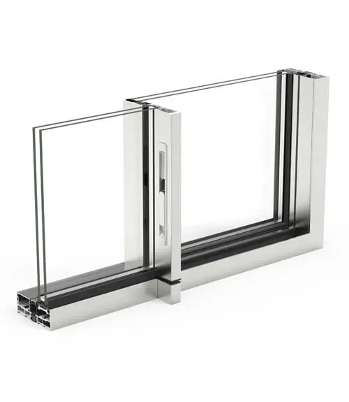 CORTIZO COR VISION minimalist aluminium sliding system profile cutaway