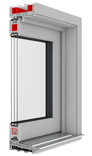 IGLO-HS lift-and-slide PVC terrace system three-dimensional cutaway