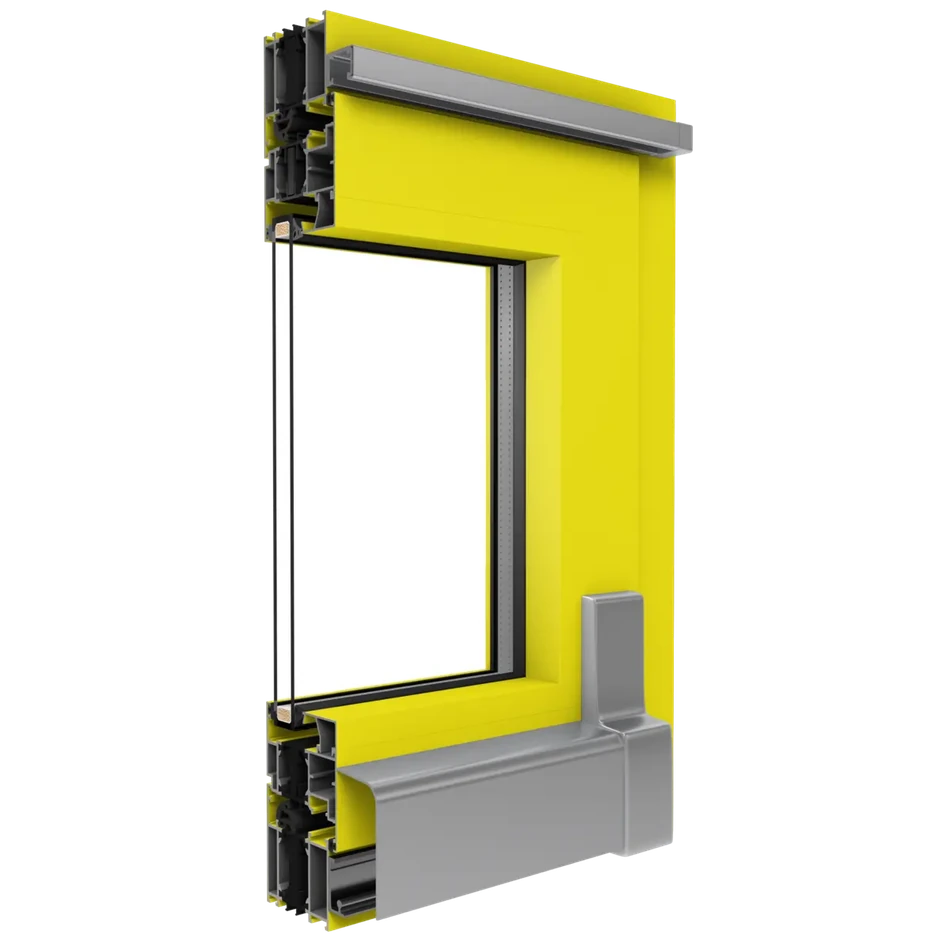 MB-70 and MB-70HI aluminium profile PSK terrace system cutaway