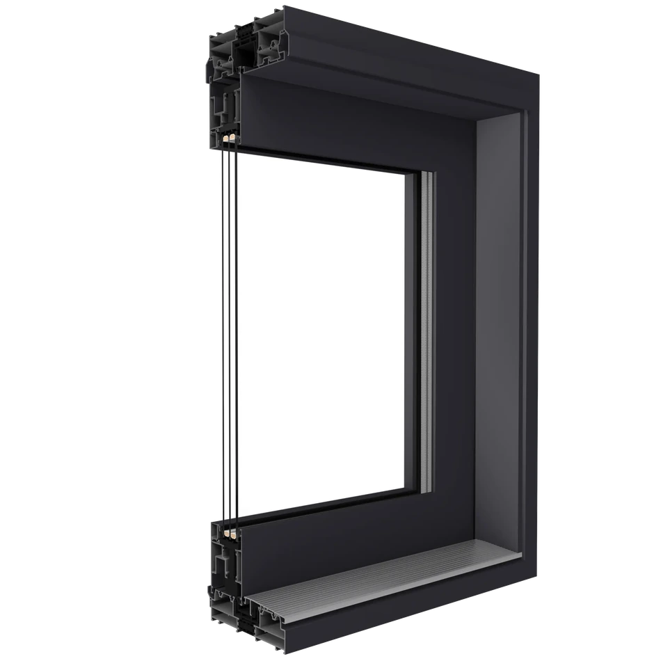 MB-77HS HI aluminium terrace system profile cutaway