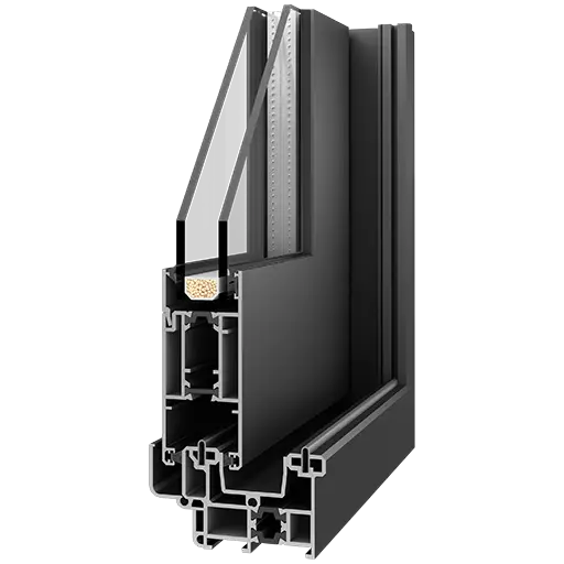 MB-SLIDE aluminium sliding terrace system profile cutaway