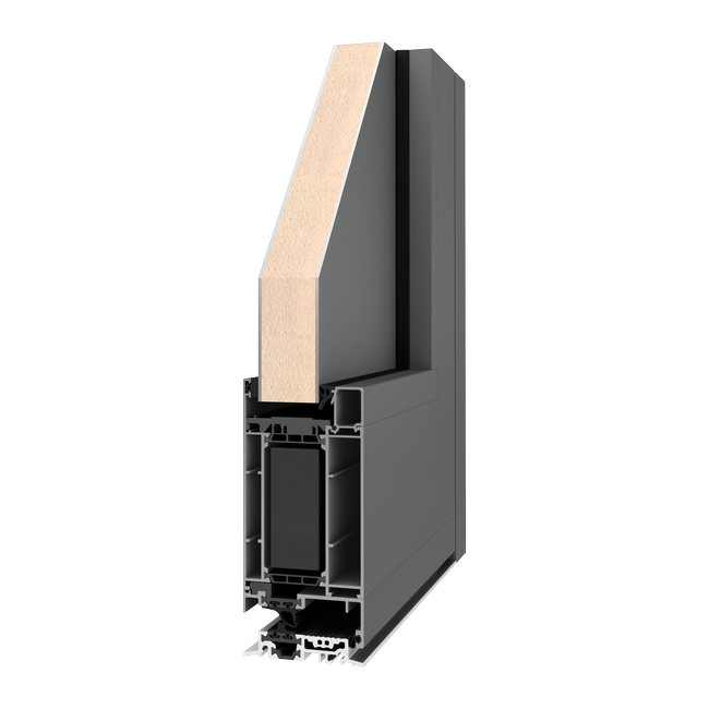 MB-79N SI+ aluminium door profile cutaway