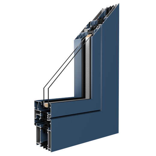 MB-70 aluminium window profile cutaway