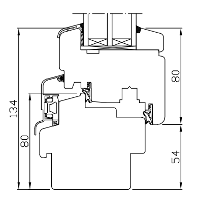 SOFTLINE 88 medinio lango profilio pjūvis