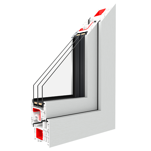 Aluplast IDEAL NEO MD window frame cross-section
