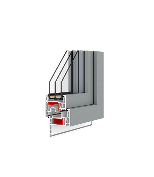 Aluplast IDEAL NEO MD RENOVATION window frame cross-section